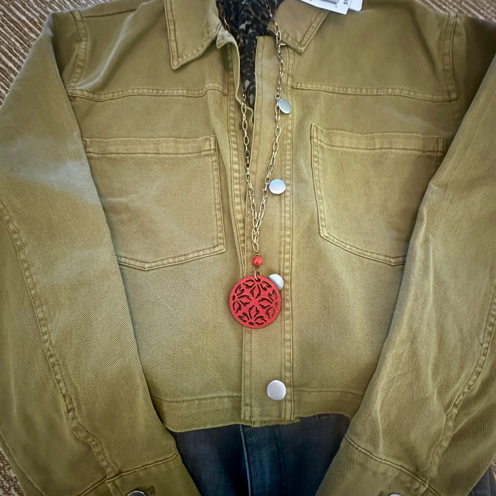 Spring Jackets! L*Space Olive Jean Jacket Size M Nwt